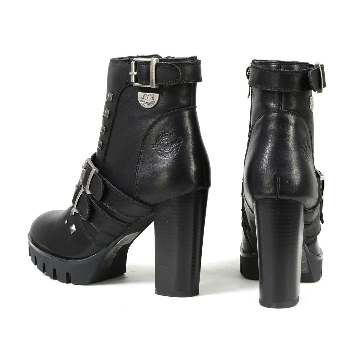 Milwaukee Leather MBL9456 Women's Premium Black Leather Fashion