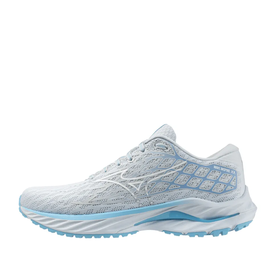 Mizuno Women's Wave Inspire 20 Running Shoes in Plein air/white/river blue