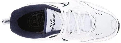 Nike Men's Air Monarch IV Cross Trainer, White/Metallic Silver/Midnight Navy, 11.0 Regular US