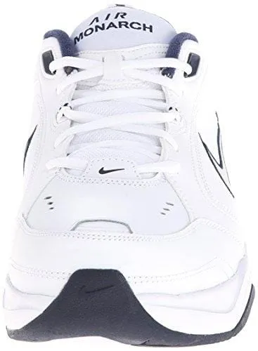 Nike Men's Air Monarch IV Cross Trainer, White/Metallic Silver/Midnight Navy, 11.0 Regular US