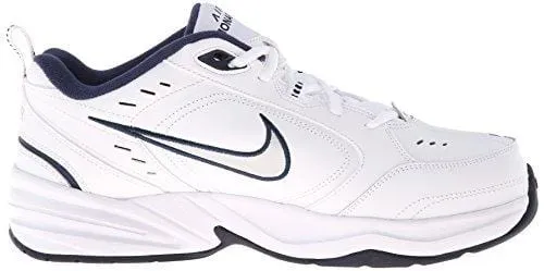 Nike Men's Air Monarch IV Cross Trainer, White/Metallic Silver/Midnight Navy, 11.0 Regular US