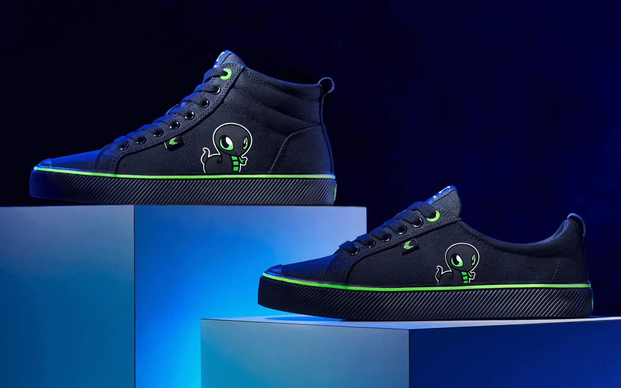 OCA High Razer All Black Canvas Sneaker Men