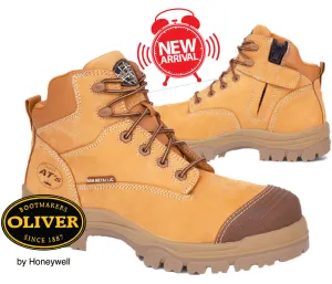 Oliver 45630Z 130mm Wheat Non Metallic Zip Side Safety Hiker Boots