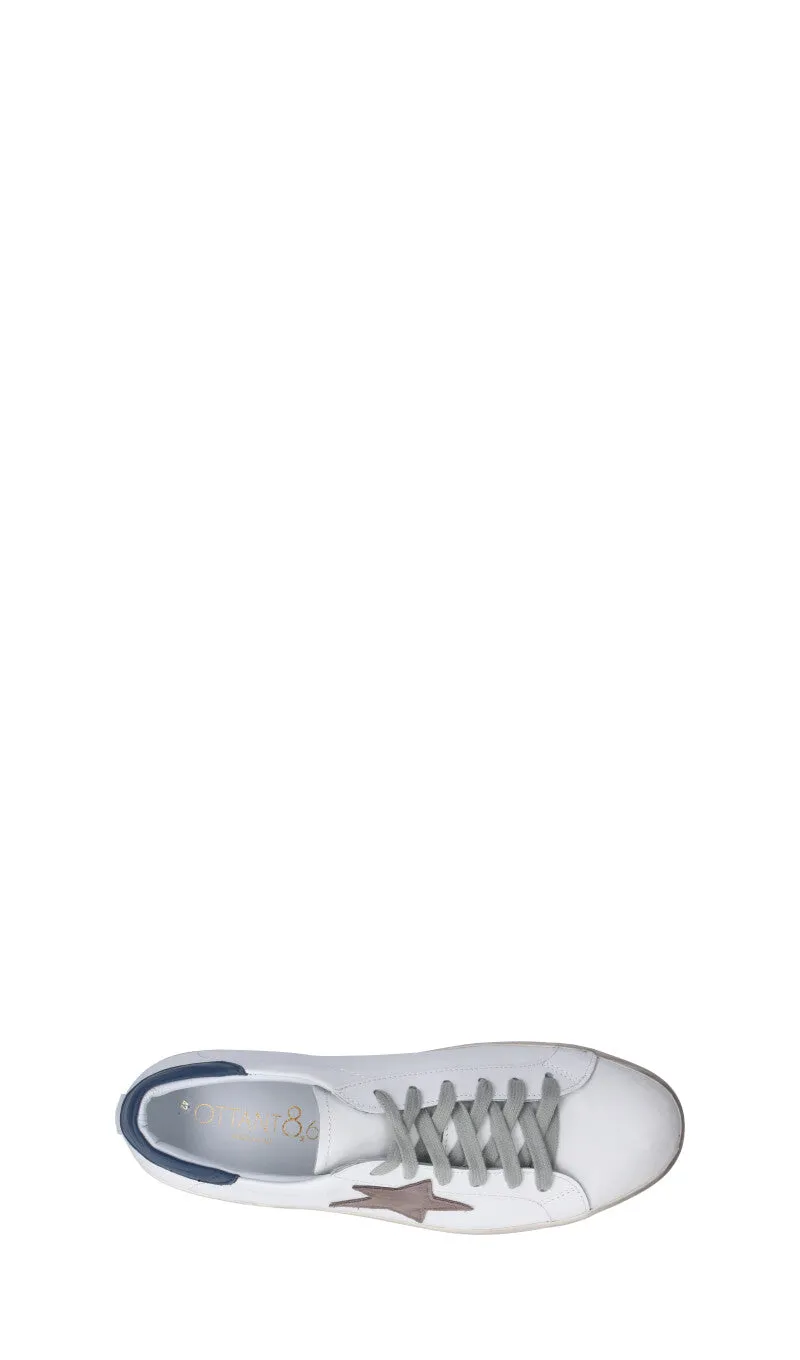 OTTANT8,6 Sneaker uomo bianca/blu in pelle