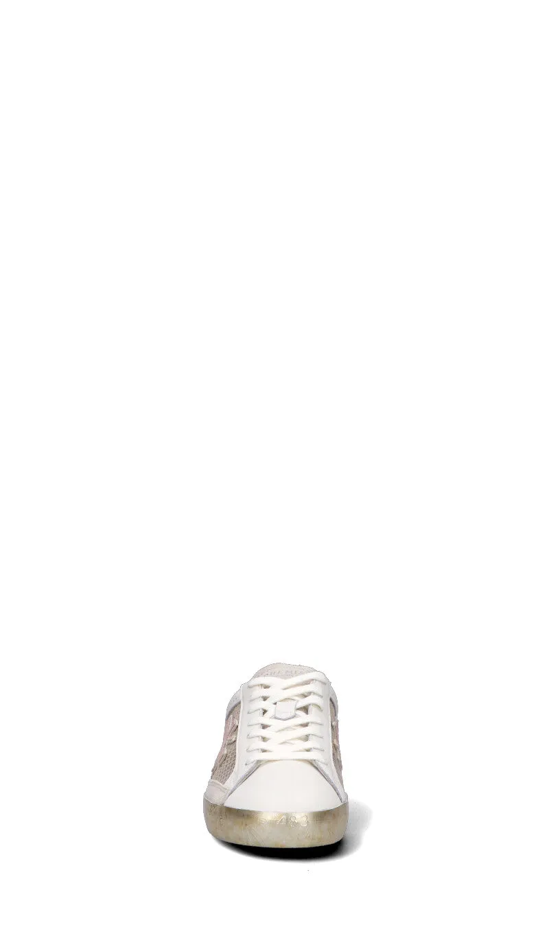 PREMIATA Sneaker donna panna/marrone/blu in pelle