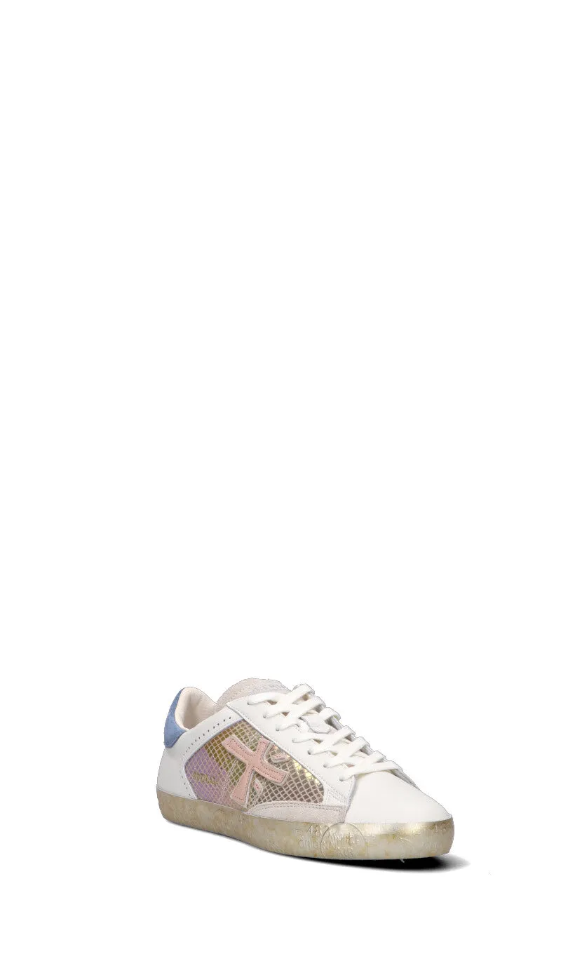 PREMIATA Sneaker donna panna/marrone/blu in pelle