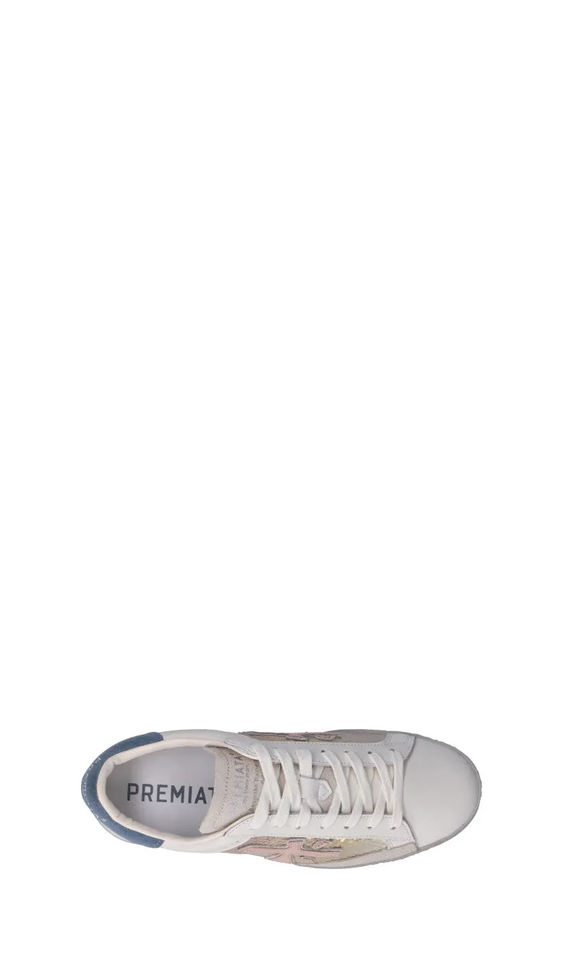 PREMIATA Sneaker donna panna/marrone/blu in pelle