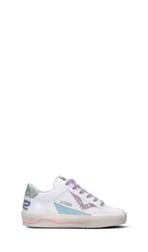 QUATTROBARRADODICI Sneaker donna bianca/lilla in pelle