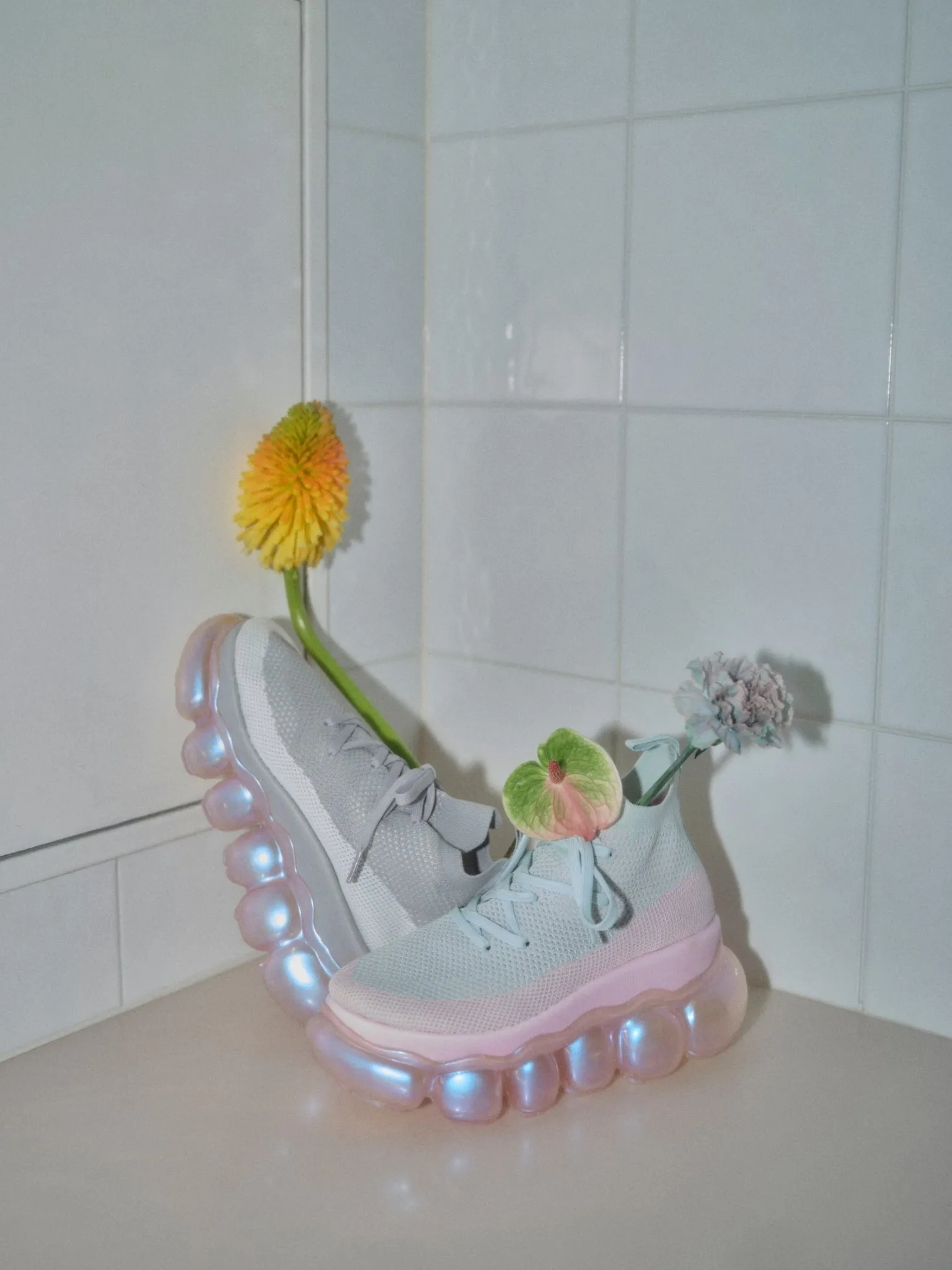 "Jewelry" High Shoes / AuroraPink Pinkgray