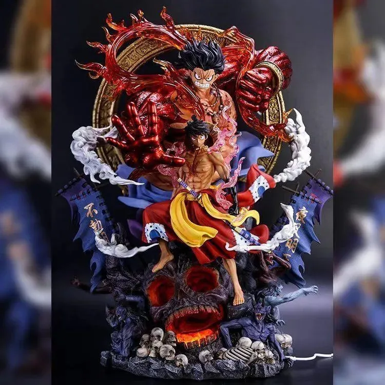 "One Piece Fudo King Luffy – King of Thieves & Kingdom of Pirates, Sakura Ghost Island Luffy Collectible Model, Limited Edition Figurine"