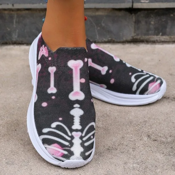 sealbeer - Purple Casual Patchwork Printing Round Comfortable Out Door Shoes