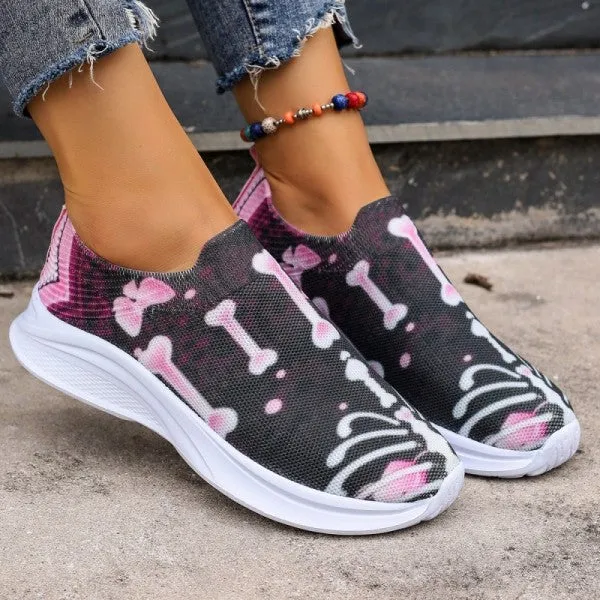 sealbeer - Purple Casual Patchwork Printing Round Comfortable Out Door Shoes