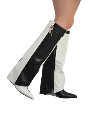 Shark Padlock Boots Valeri-5 Cape Robbin