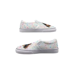 Shesquatch on Bubbles, Women's Slip On Sneakers, Sasquatch, Bigfoot