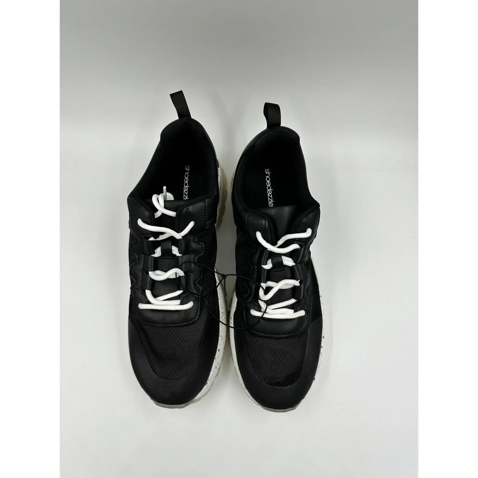 Size 11 Women's, Chunky Black Sneaker with Mesh Upper Sole and Rugged Tread