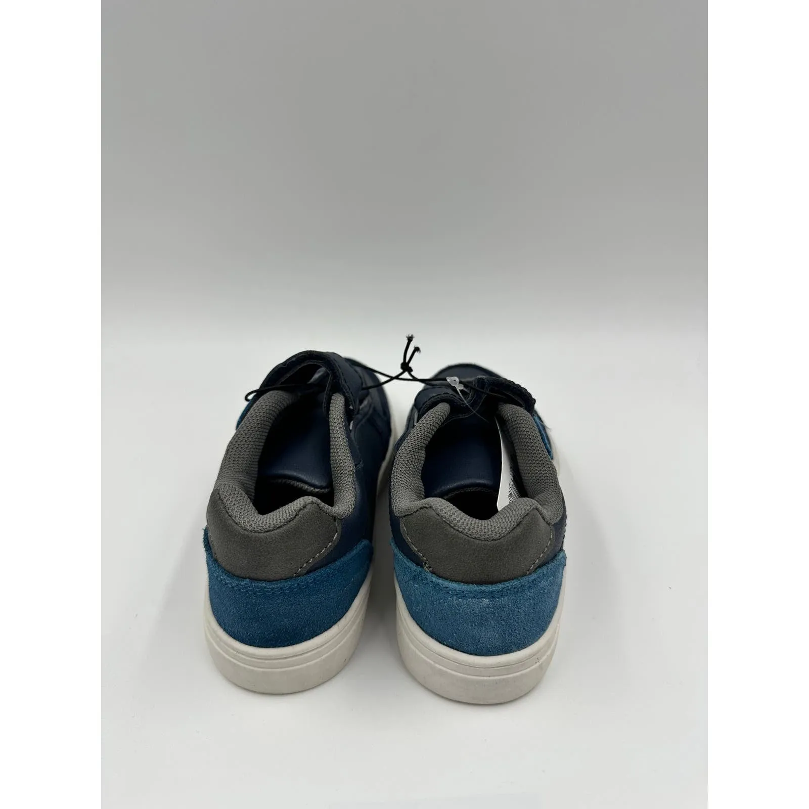 Small Kid Size 11, Blue Fashion Sneaker, with Straps, and Suede Details