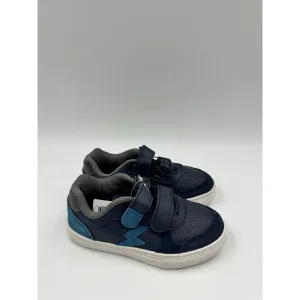 Small Kid Size 11, Blue Fashion Sneaker, with Straps, and Suede Details
