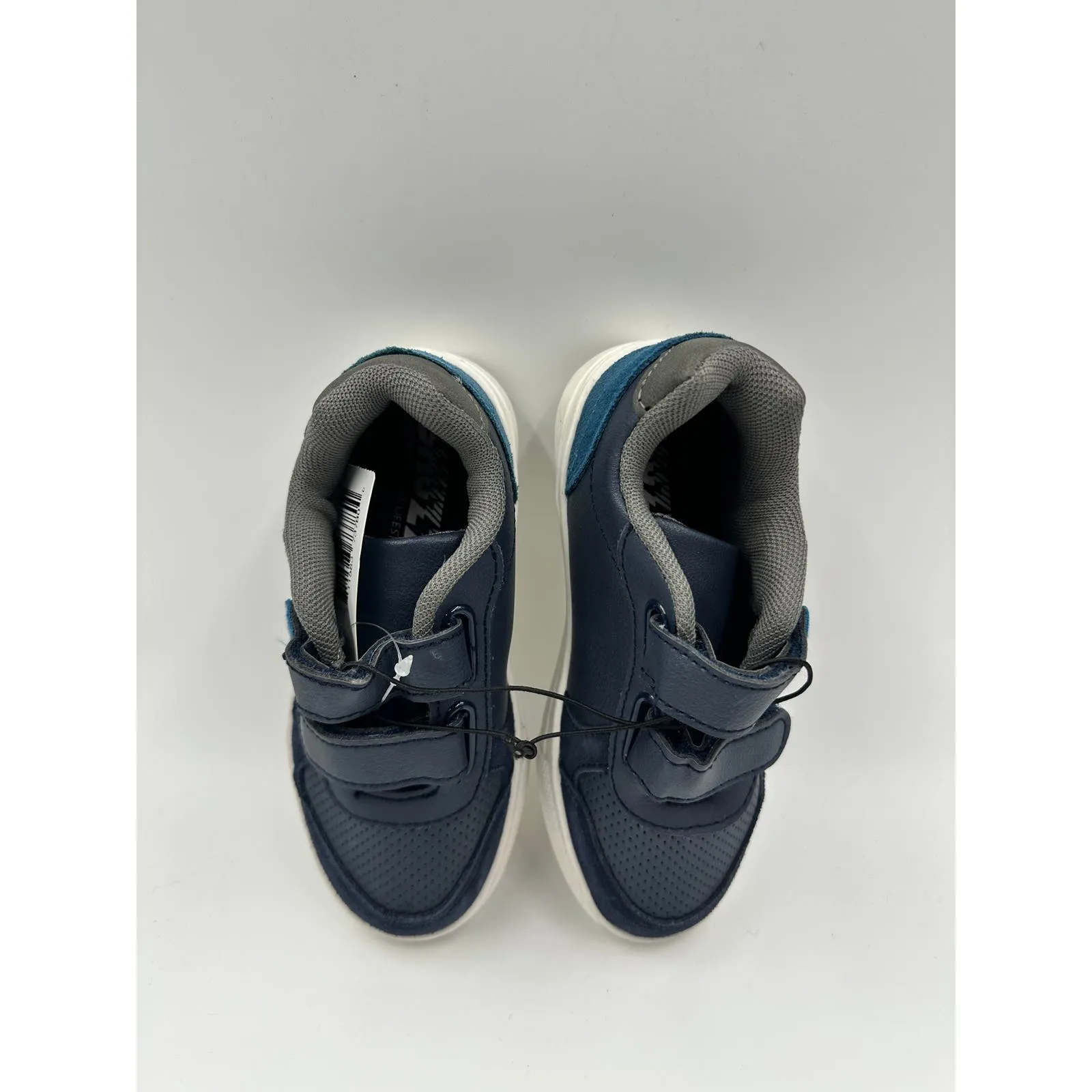 Small Kid Size 11, Blue Fashion Sneaker, with Straps, and Suede Details