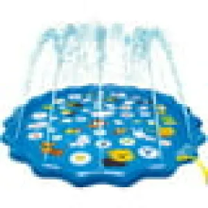 Splash Pad Sprinkler for Kids 67 Inches Wading Pool Inflatable Water Toys Outdoor Water Play Sprinklers Mat Pad