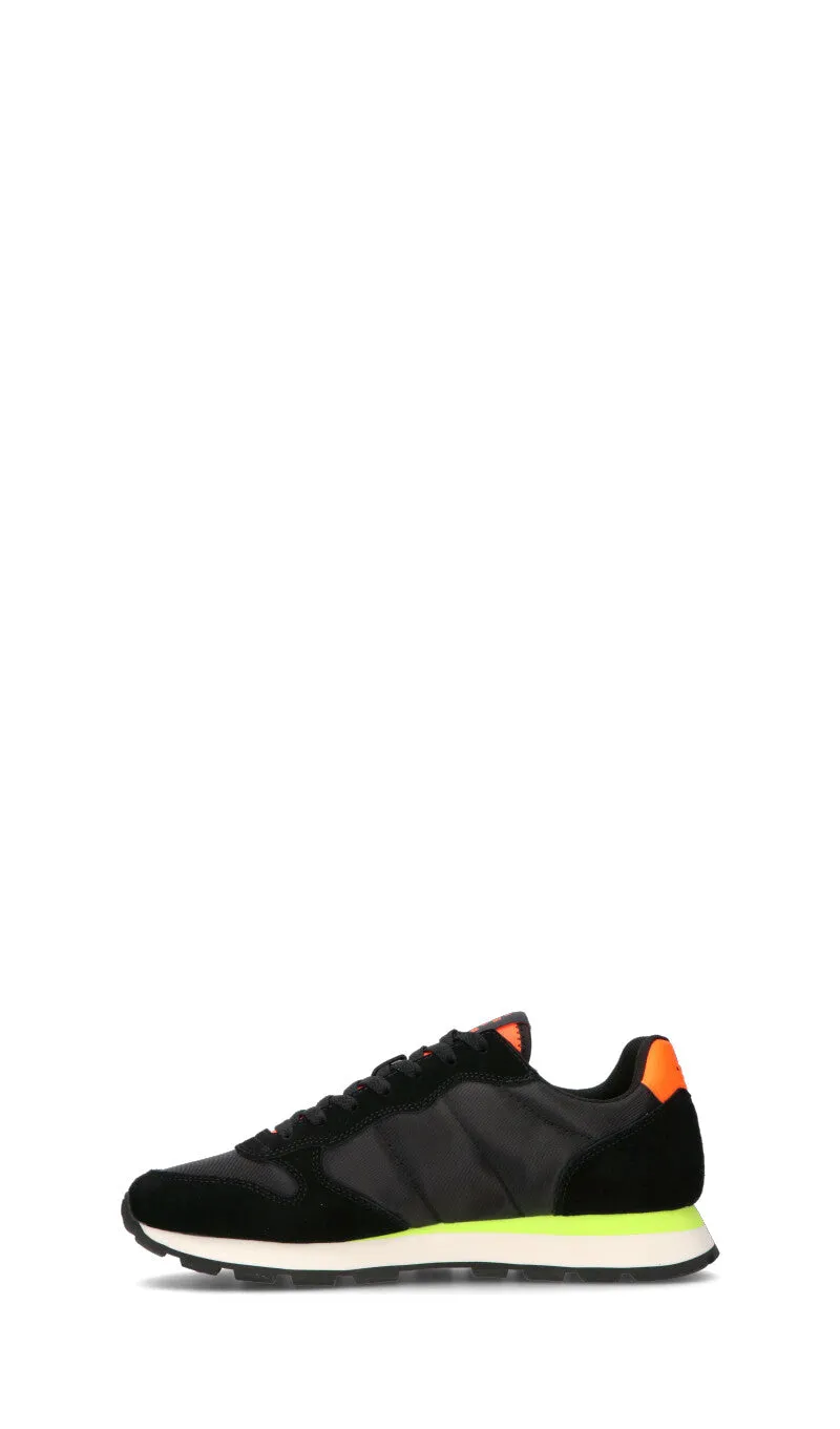 SUN68 Sneaker uomo nera/arancio in suede