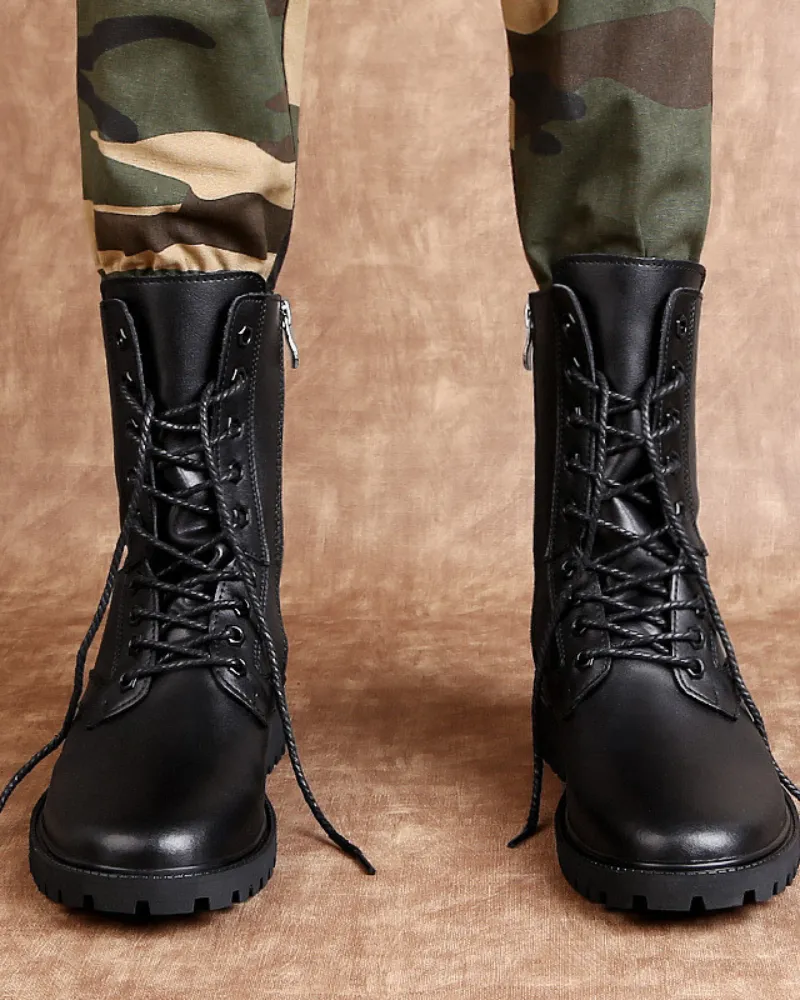 Techwear Tactical Leather Boots