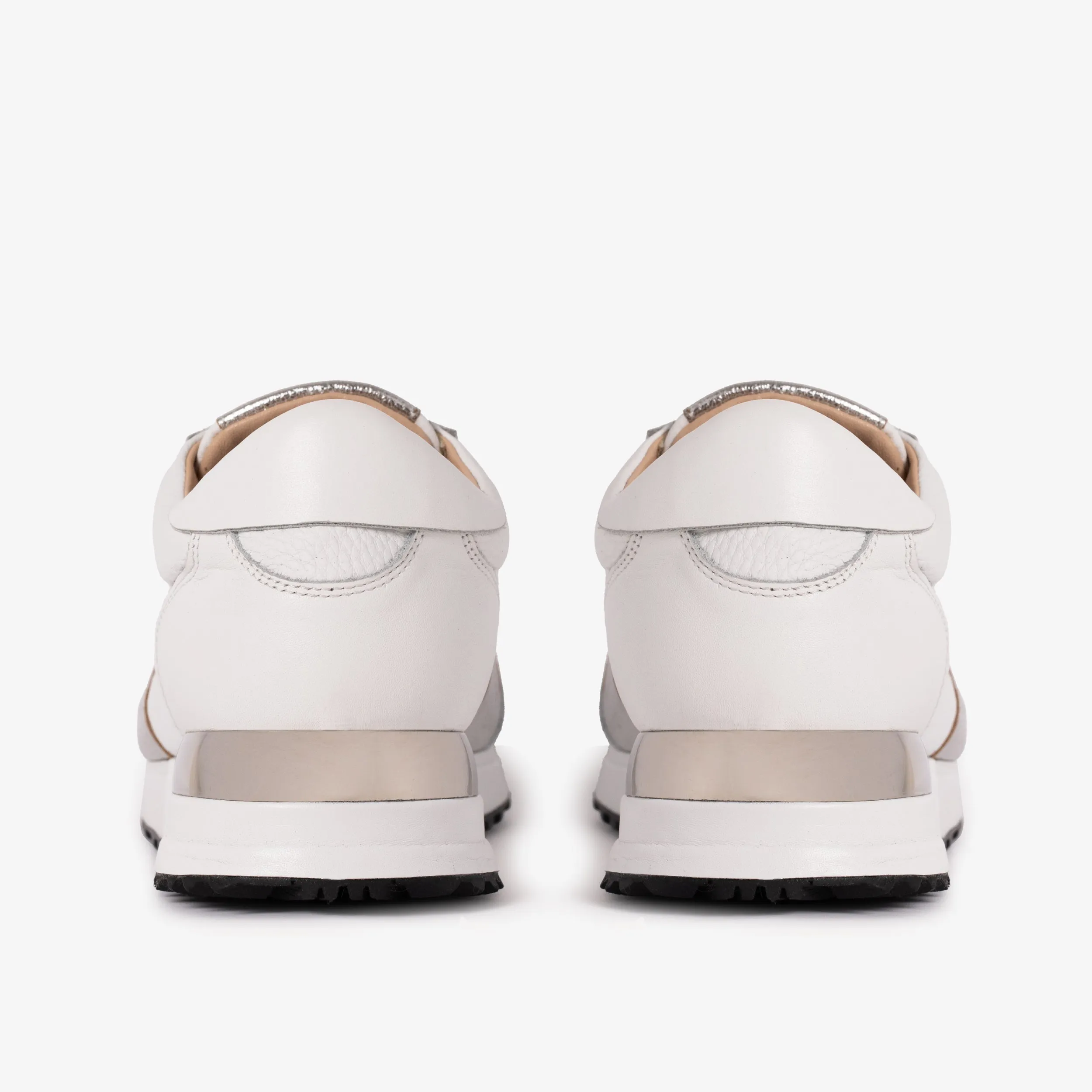 The Masal White Leather Women Sneaker