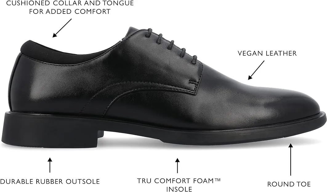 Vance Co. Men's Kimball Round Toe Oxford  Color Black Size 11.5W