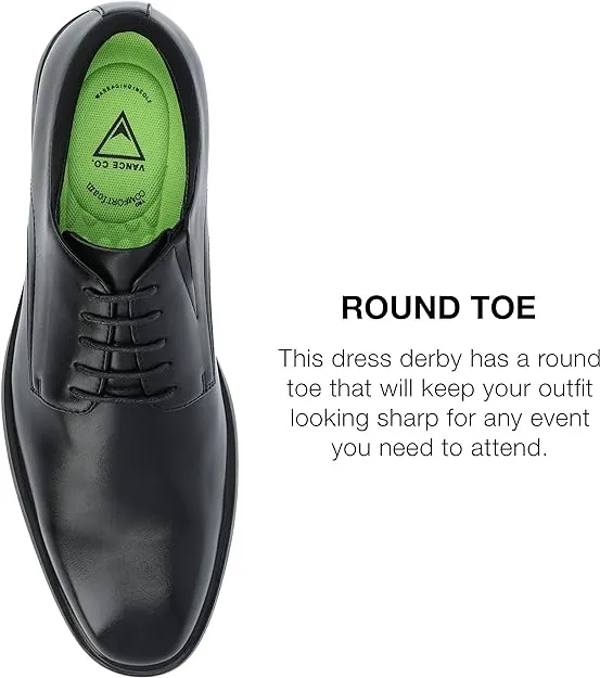 Vance Co. Men's Kimball Round Toe Oxford  Color Black Size 11.5W