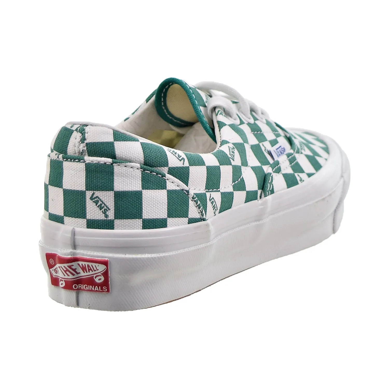 Vans Vault OG Era LX Checkboard Logo Men's Shoes Cadmium Green-White