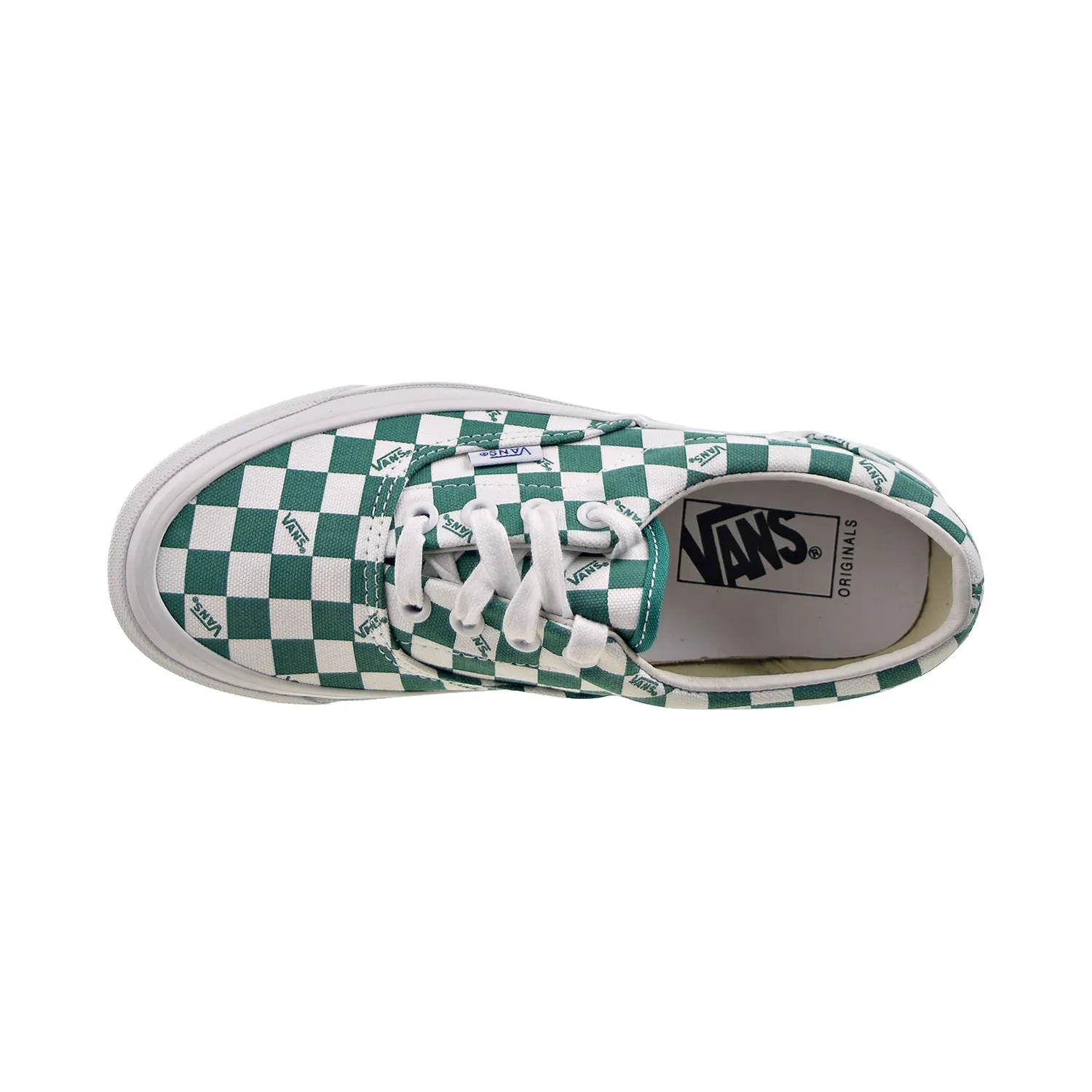 Vans Vault OG Era LX Checkboard Logo Men's Shoes Cadmium Green-White