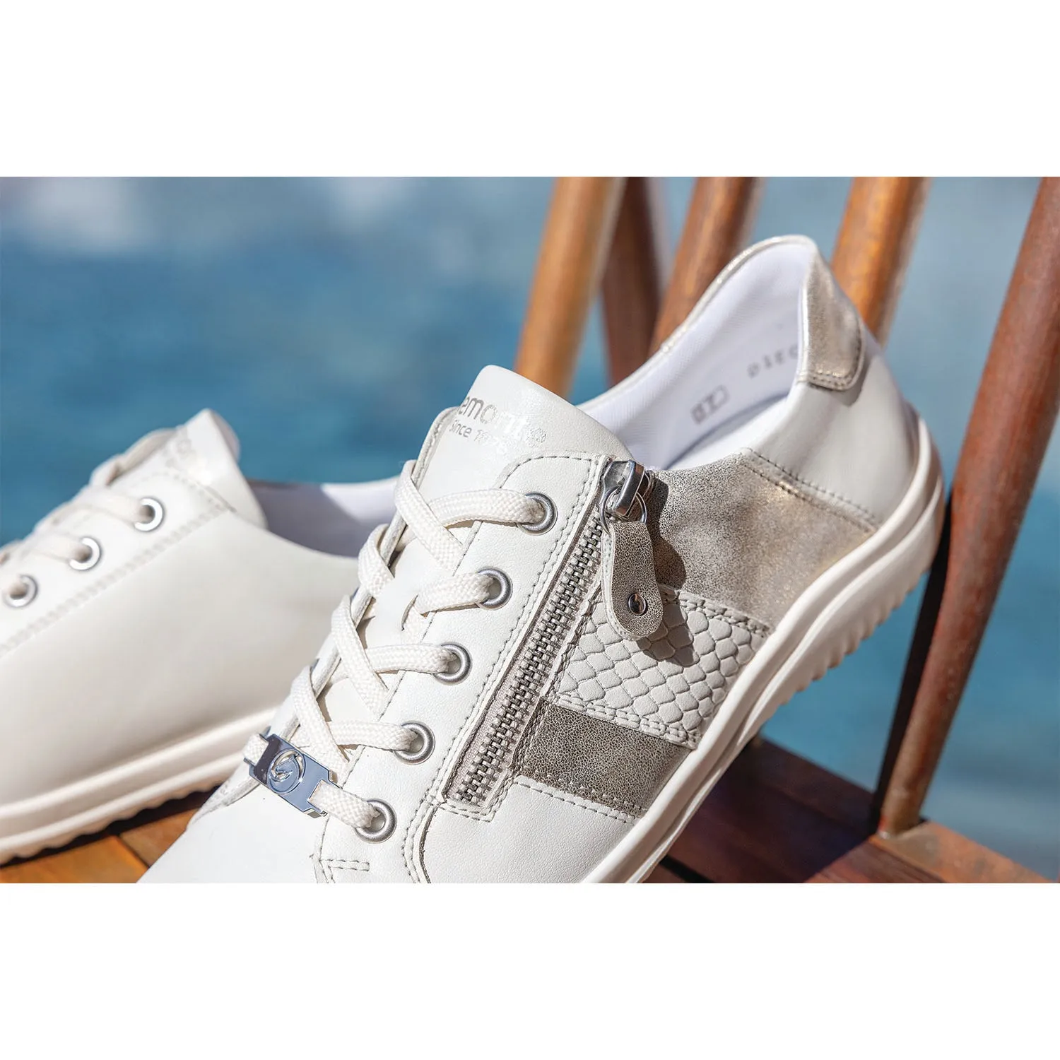 Women's Remonte D1E00-80 Louann 00 Snow/Perle/Offwhite/Musche